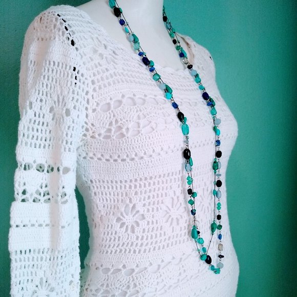 warehouse crochet dress